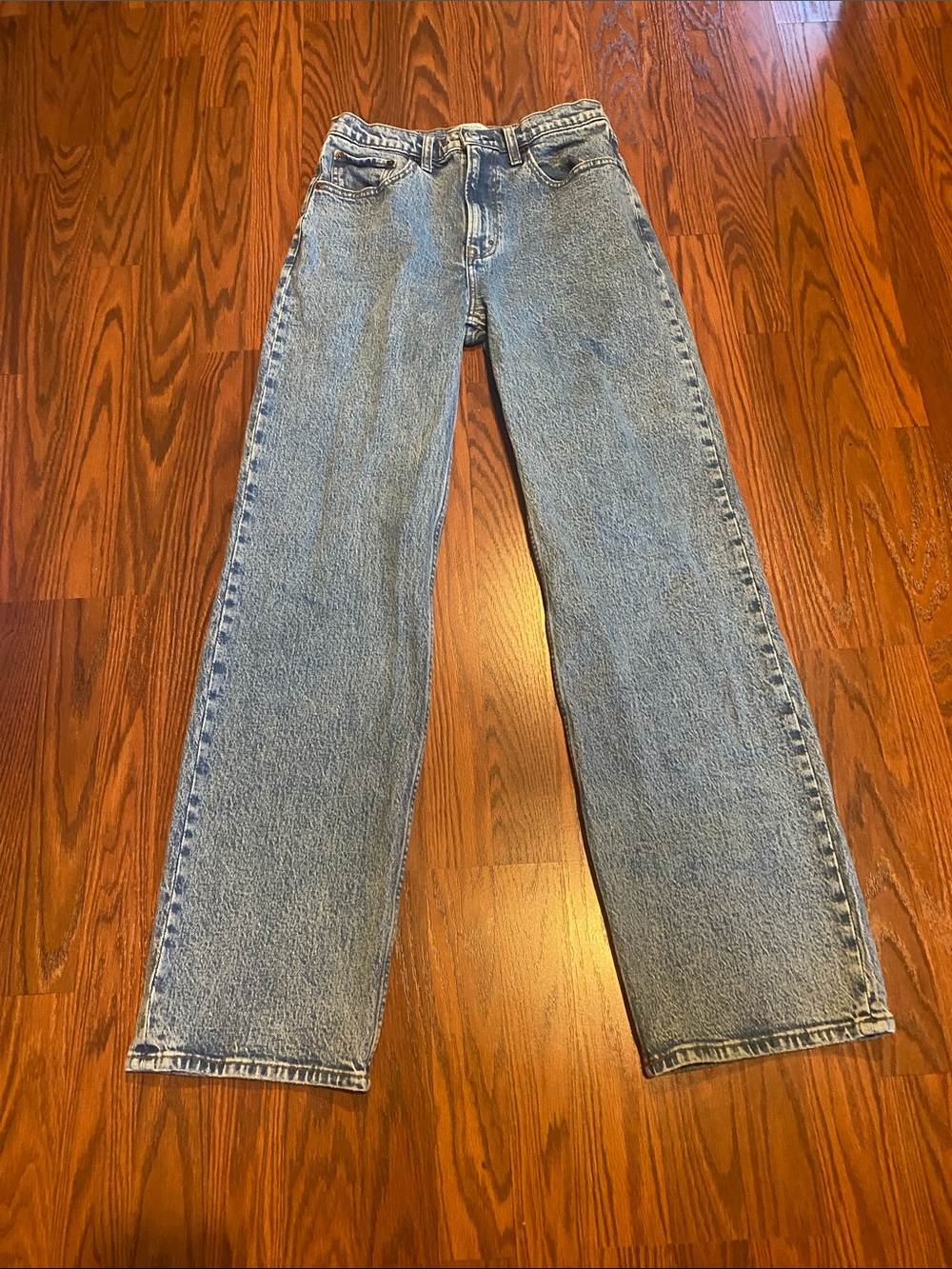 Abercrombie & Fitch Light Blue Relaxed High-Rise Jeans
